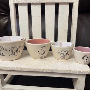 Snoopy measuring cups Set - Cream and Pink